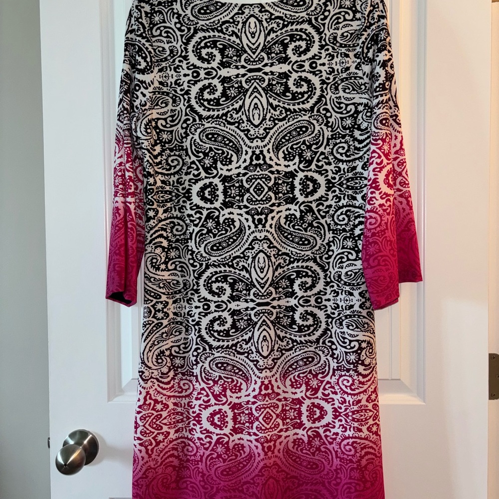 Haani Black and Pink Paisley Dress - Picture 4 of 9